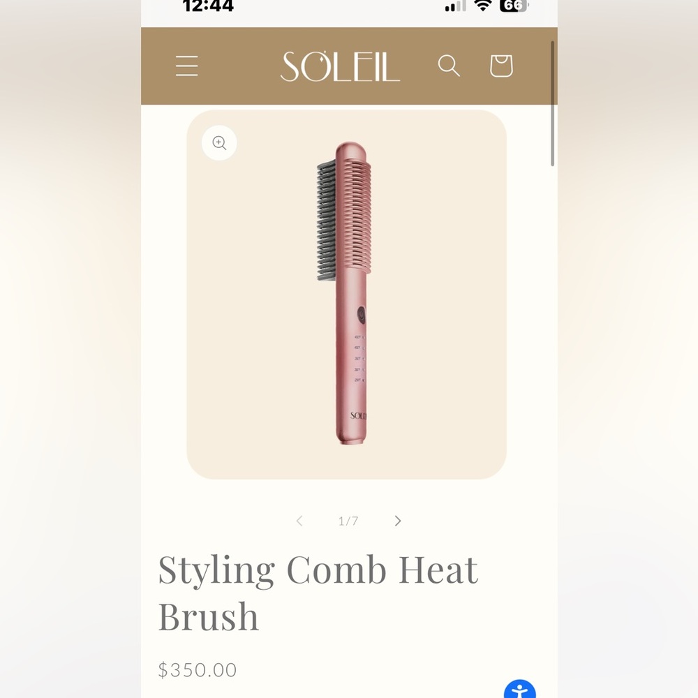 Soléil styling comb brush